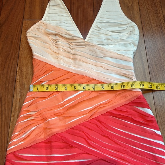 Peach, Orange & Red Halter Dress - Picture 10 of 11